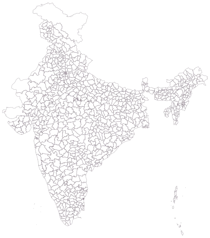 Census Data Map of India by District: Step 1 — the geography, still empty