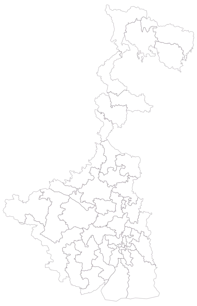 Parliamentary Constituency Map of West Bengal: Step 1 — the geography, still empty