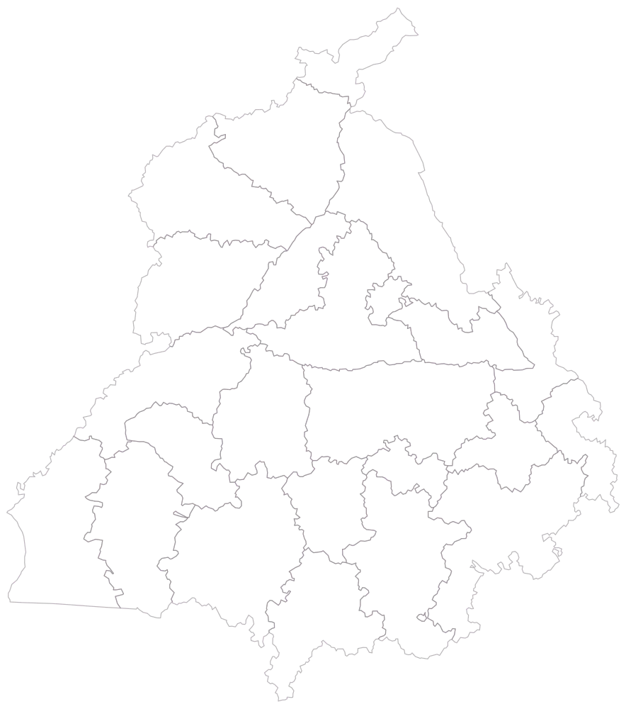 Crop Yield Map of India by District: Step 1 — the geography, still empty