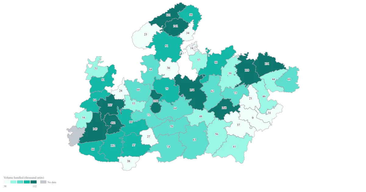 District-Wise Heat Map of India — the finished map