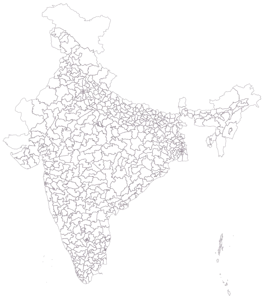 Election Results Map of India by Constituency: Step 1 — the geography, still empty
