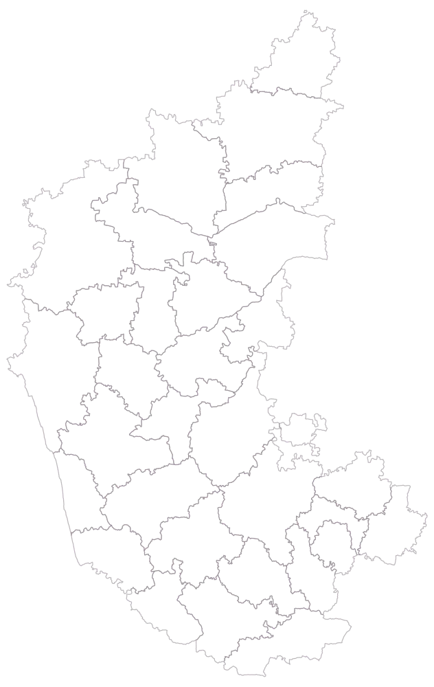 Growth Rate Map of Karnataka by District: Step 1 — the geography, still empty