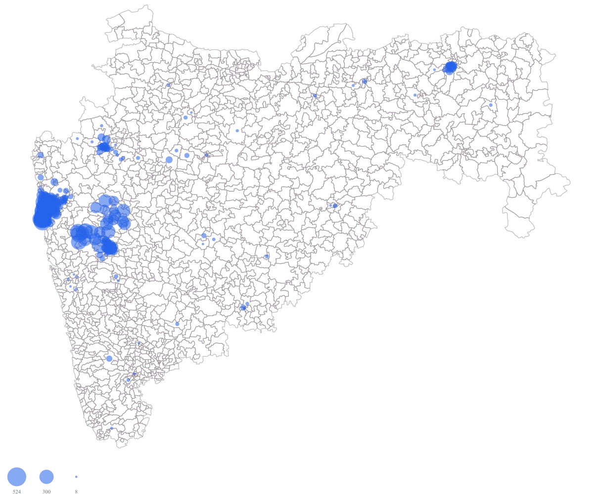 PIN Code Map of India for Customer Concentration: Step 3 — the numbers, on defaults