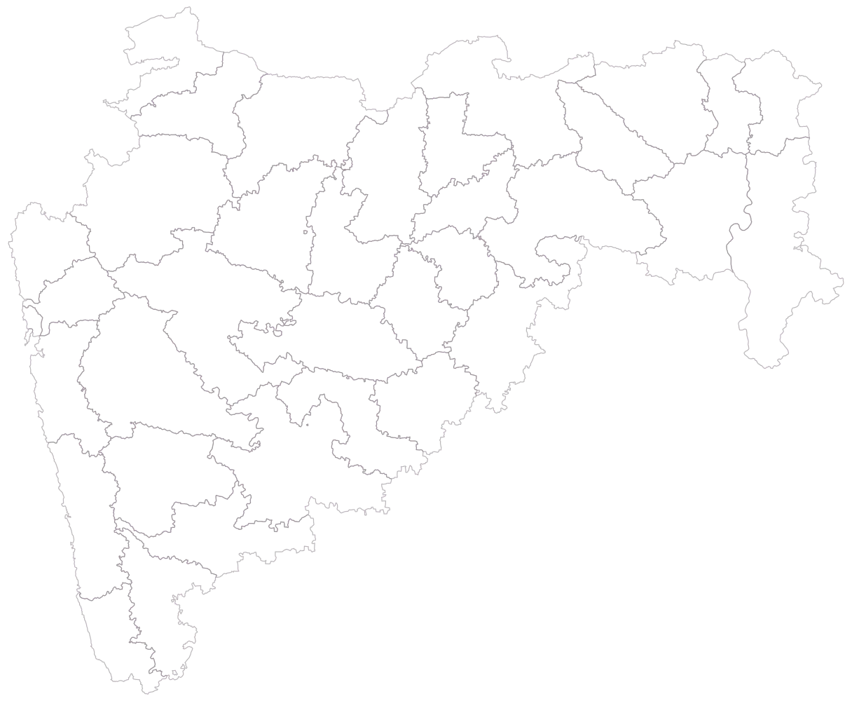 Water Scarcity Map of India by District: Step 1 — the geography, still empty
